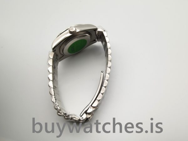 Rolex Day-date 118346 Relógio automático de diamantes 36 mm cinza prata
