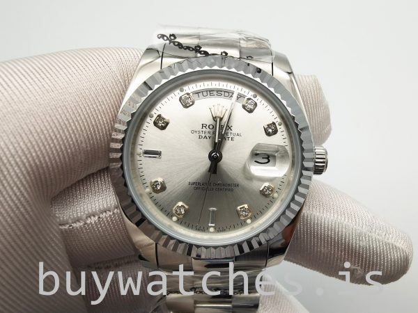 Rolex Day-Date 128239 Relógio Automático Masculino 36mm Diamond Dial