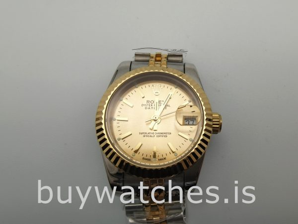 Rolex Datejust 179173 Relógio de aço inoxidável 26 mm ouro automático