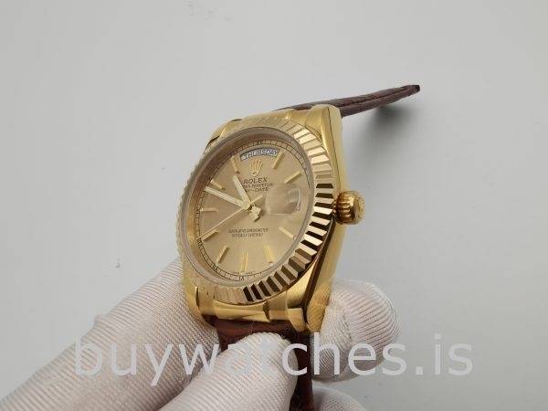 Rolex Day-Date 1503 Relógio Automático Unissex Ouro 34 mm