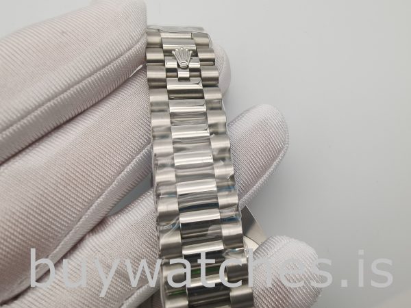 Rolex Day-Date 228349RBR Relógio masculino com mostrador preto de 40 mm
