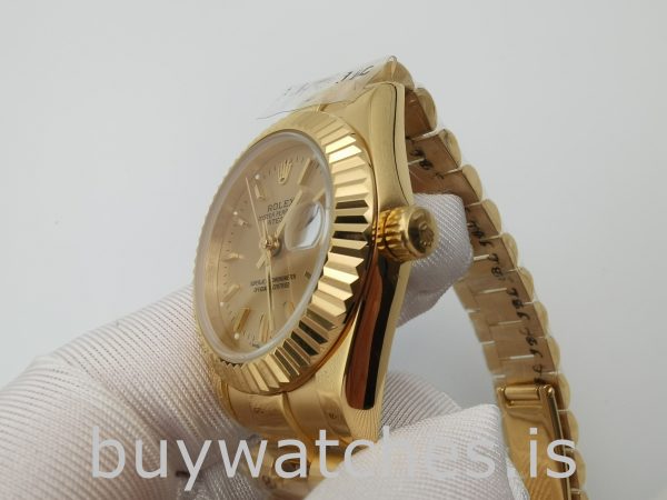 Rolex Datejust 68278 Relógio automático Champagne Dial Ladys 31 mm