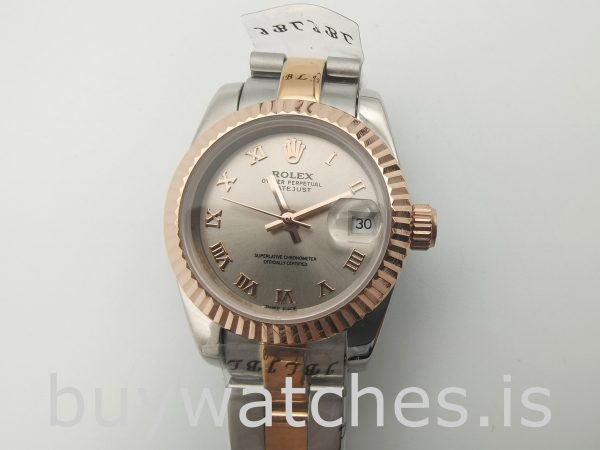 Rolex Datejust 179171 Relógio Automático Lady Grey 26mm Steel Rose Gold