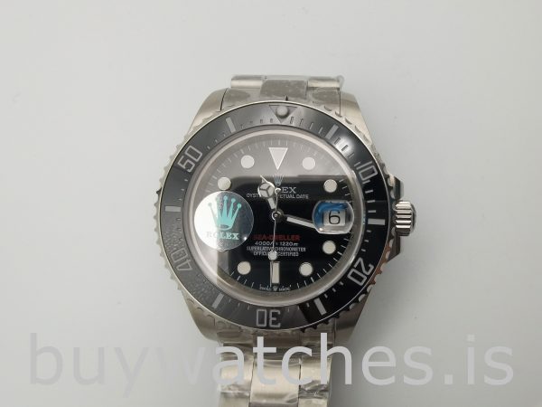 Rolex Sea-Dweller 126600 Relógio automático suíço redondo de aço preto de 43 mmRolex Sea-Dweller 126600 Relógio automático suíço redondo de aço preto de 43 mm