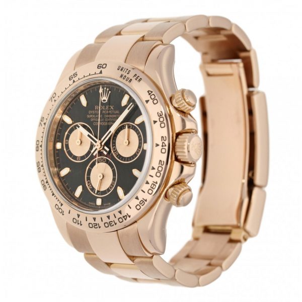 Rolex Daytona 116505 Relógio masculino rosa em ouro 40 mm redondo