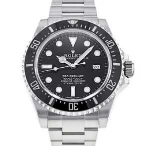 Rolex Sea-Dweller 116600 Relógio masculino com mostrador preto de aço de 40 mm