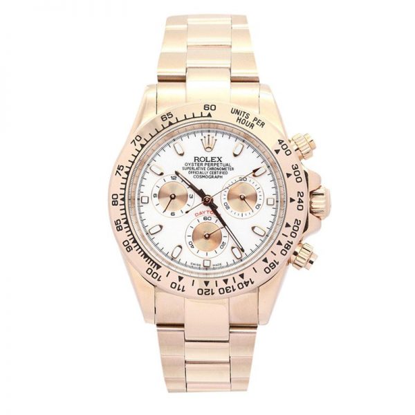 Rolex Daytona 116505 Relógio masculino com mostrador em ouro rosa 40 mm